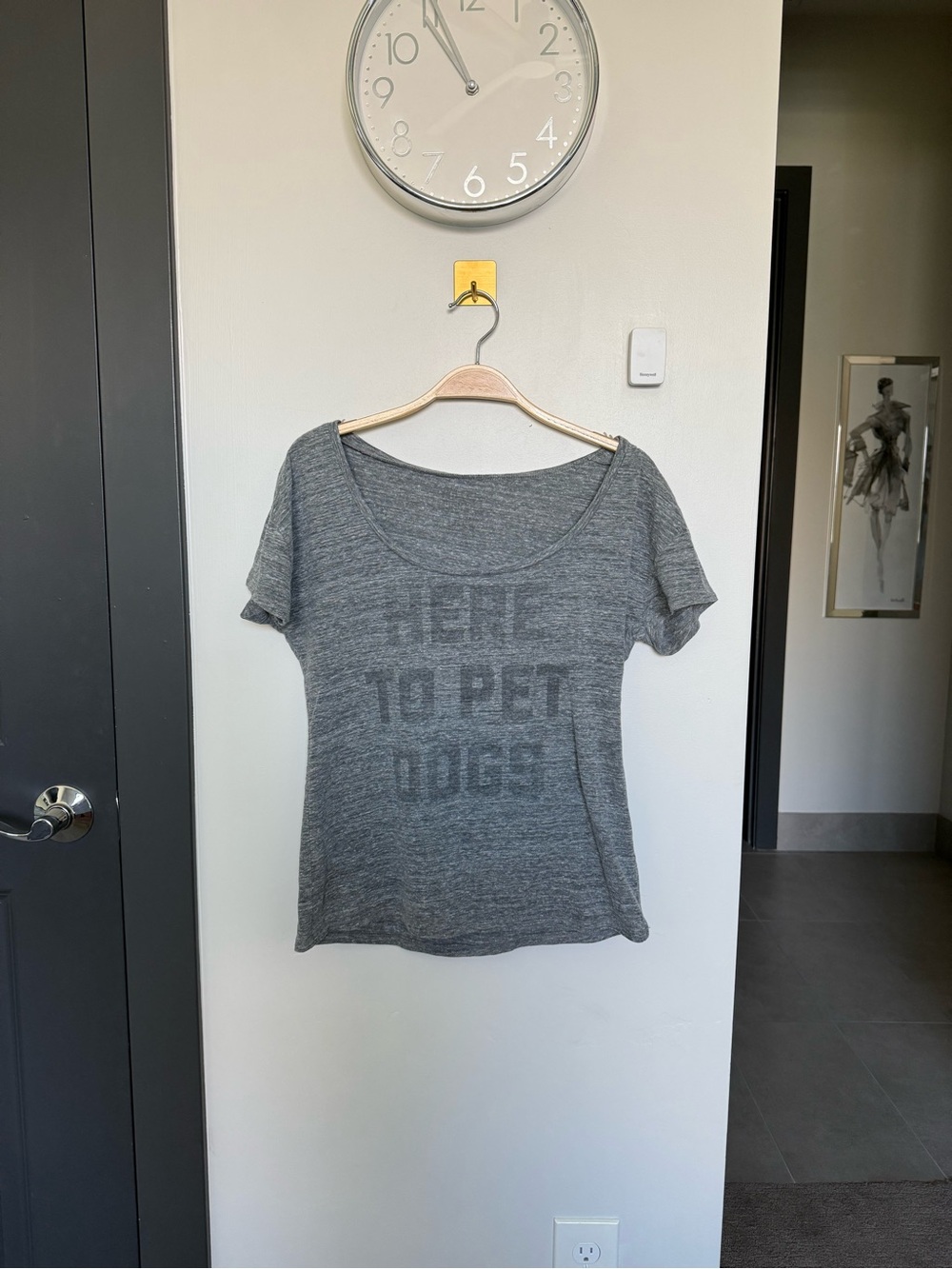 Buy Me Brunch Here To Pet Dogs Graphic Tee Gray Burnout Grunge Size S - Picture 3 of 7